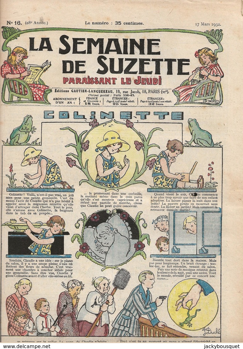 La Semaine De Suzette -  N°17 Mars 1932 - La Semaine De Suzette