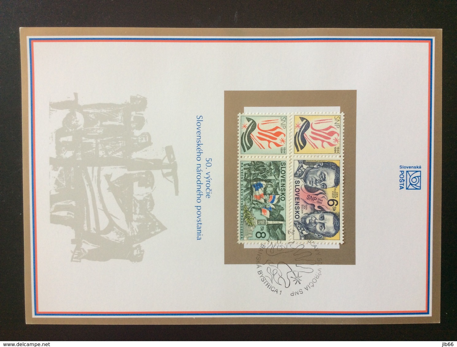 Feuillet Commémoratif 1994 NL11 50 Ans Du Soulèvement National Slovaque SNP - Autres & Non Classés