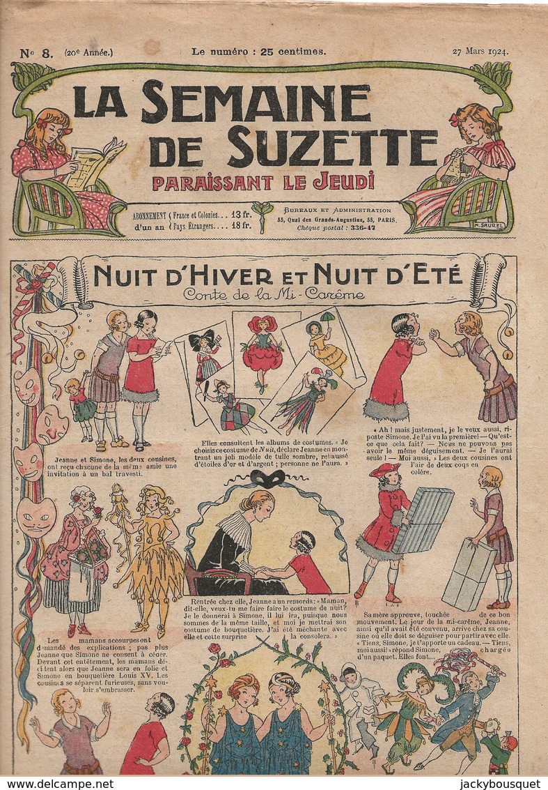 La Semaine De Suzette -  N°27 Mars 1924 - La Semaine De Suzette