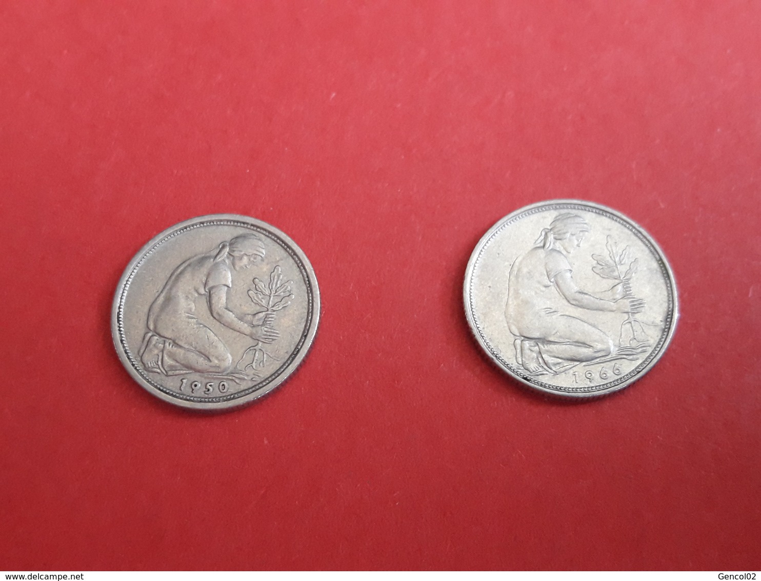 50 Pfennig 1950, 1966 - Te Identificeren
