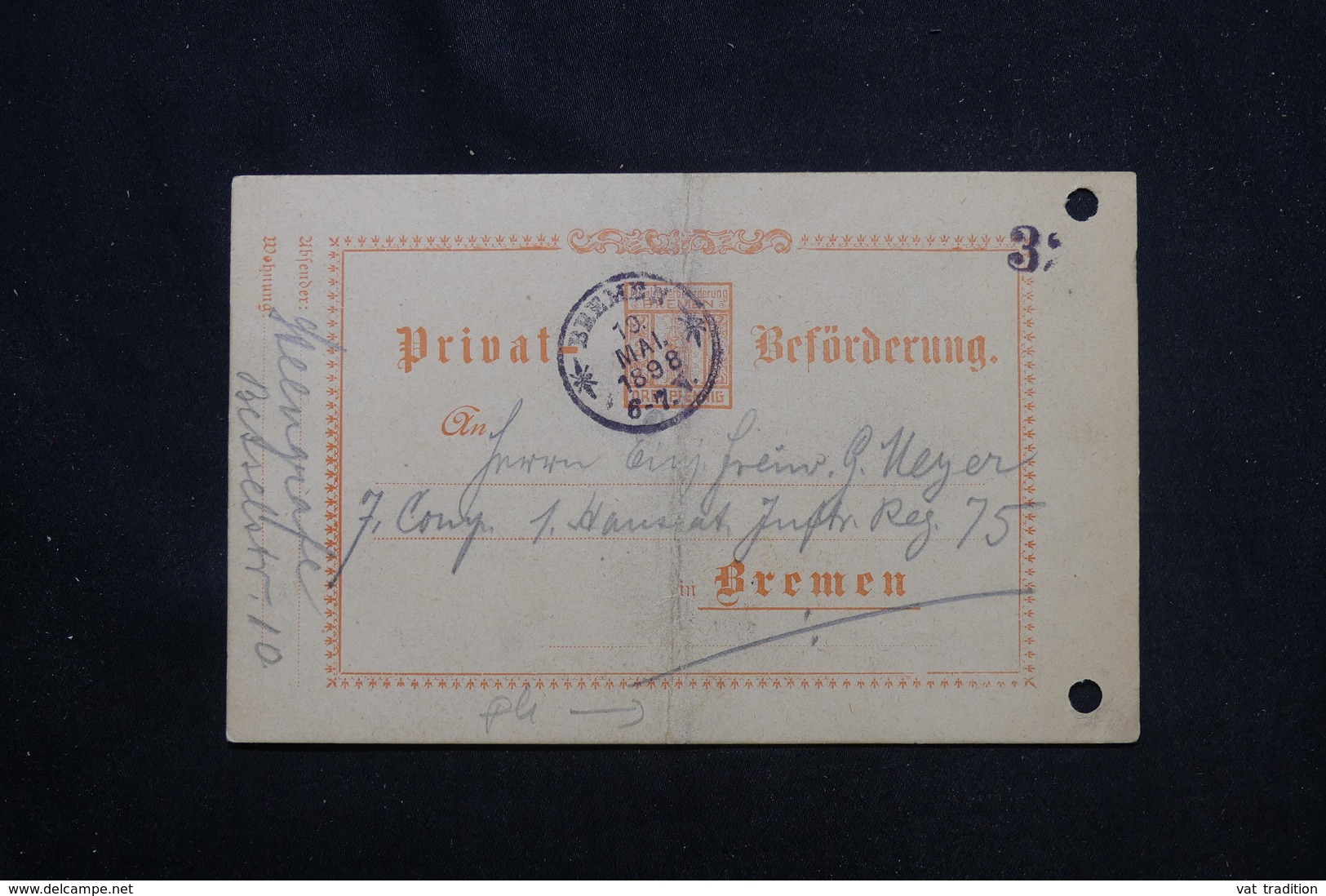 ALLEMAGNE - Entier Postal De La Poste Privée De Bremen En 1898 - L 60095 - Private & Local Mails