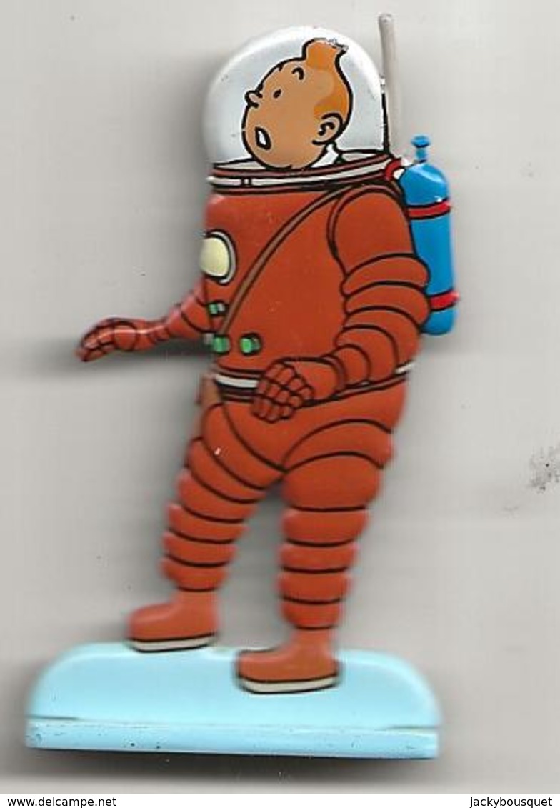 Tintin - Figurine Métal 5cm - On A Marché Sur La Lune - Otros & Sin Clasificación