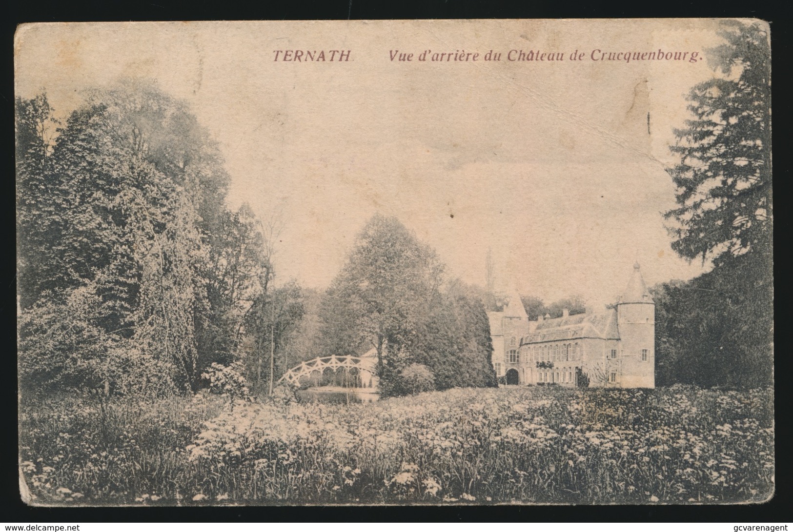 TERNATH TERNAT  VUE D'ARRIERE DU CHATEAU DE CRUCQUENBOURG  !!!! KREUK RECHTER BOVENHOEK - Ternat