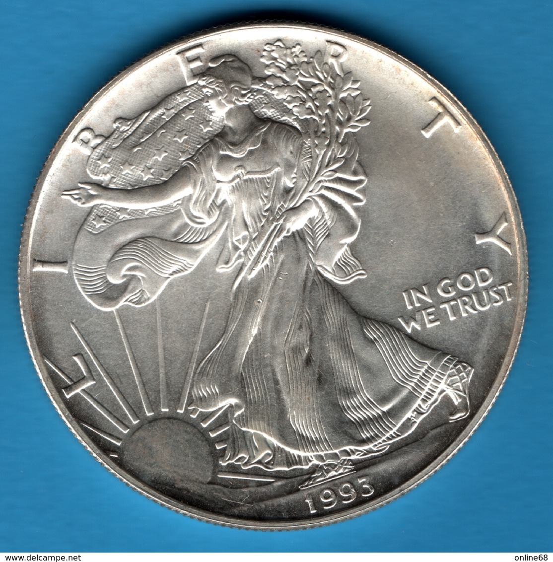 USA 1 DOLLAR 1993 American Silver Eagle Silver 0.999 KM# 273 - Non Classés
