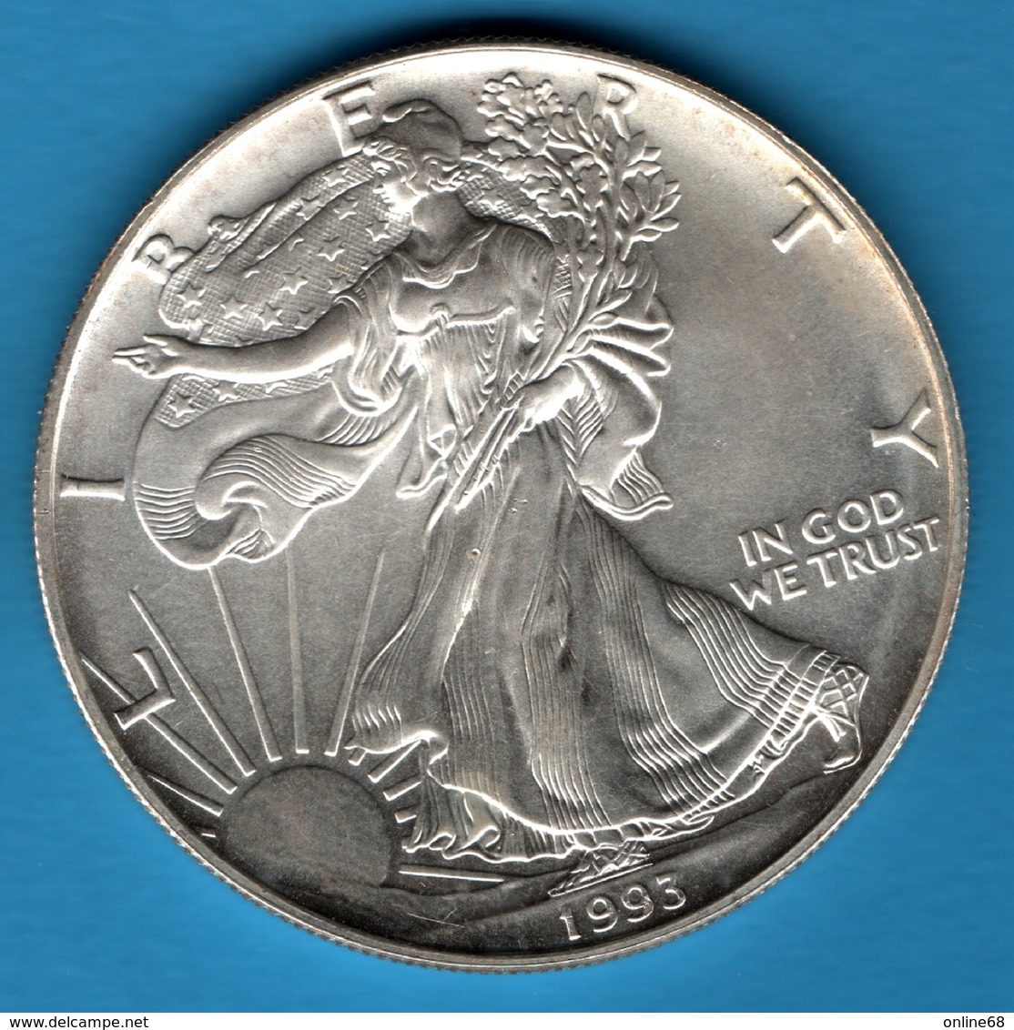 USA 1 DOLLAR 1993 American Silver Eagle Silver 0.999 KM# 273 - Zonder Classificatie