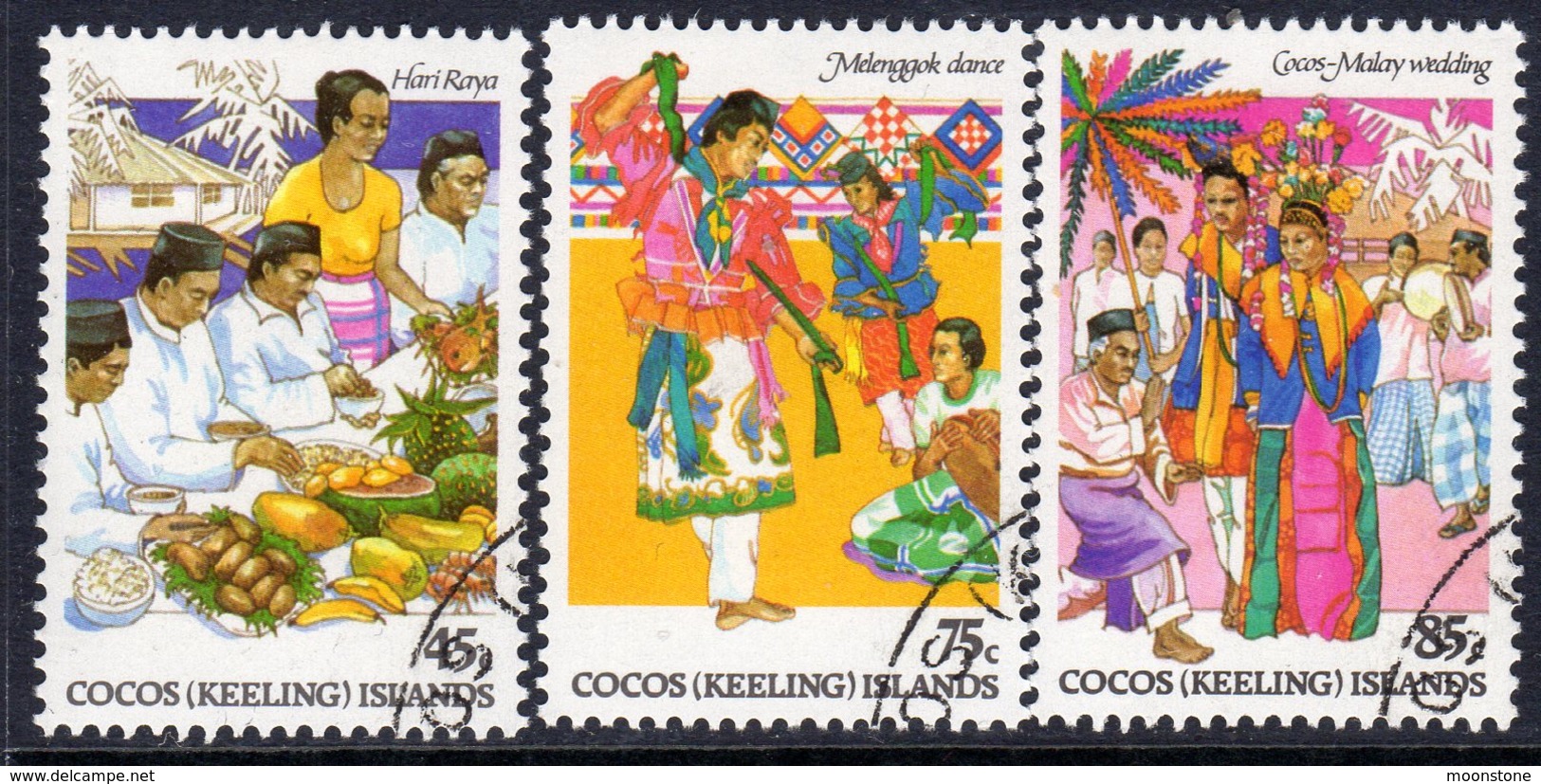 Cocos (Keeling) Islands 1984 Cocos-Malay Culture I Set Of 3, Used, SG 108/10 (AU) - Cocos (Keeling) Islands