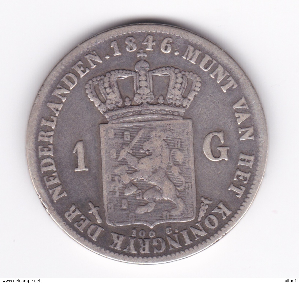 1 Gulden 1846 (avec Sabre) TTB - 1840-1849: Willem II.