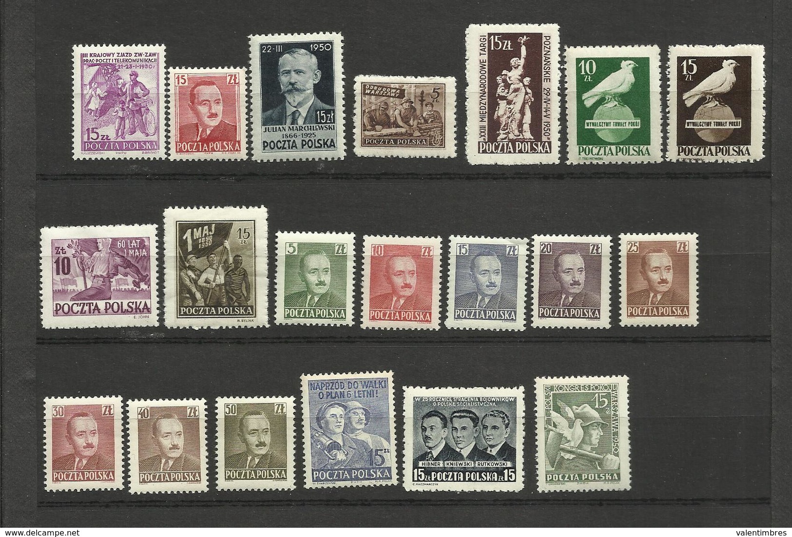 Pologne Année Complète ** 1950  YT 56/584   20 Timbres  Poland  Polen Polska - Années Complètes