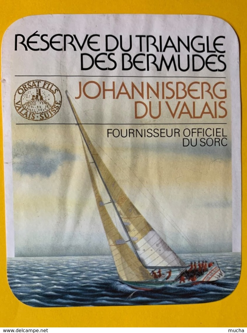 13807 - Réserve Du Triangle Des Bermudes Johannisberg Du Valais - Sailboats & Sailing Vessels