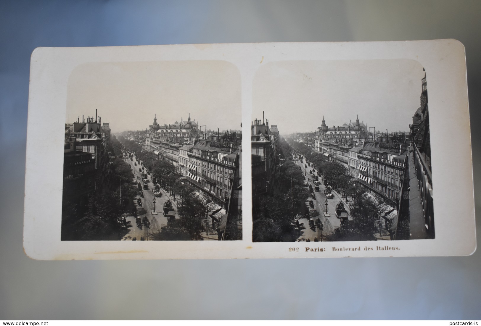 Photo Stereoscopic Stereoscopy - Paris - Boulevard Des Italiens  Animated 1906 - Stereoscopes - Side-by-side Viewers
