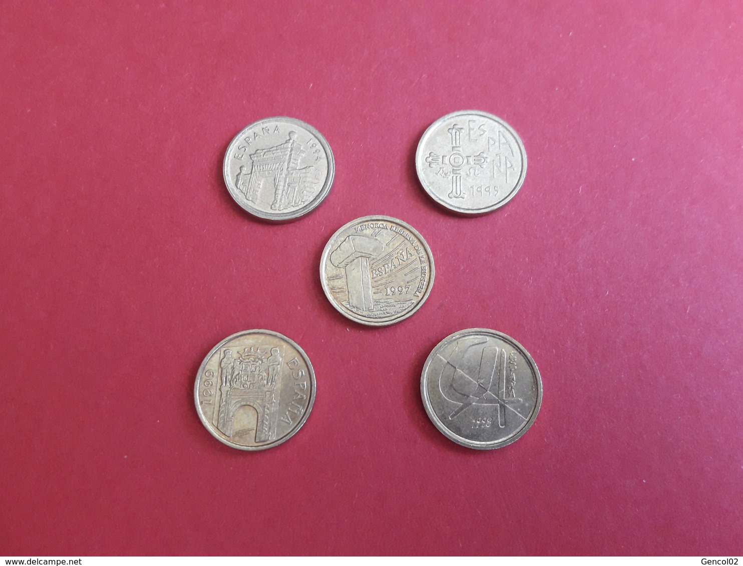 5 Ptas 1994, 1995, 1997, 1998, 1999 -  Monedas De Necesidad