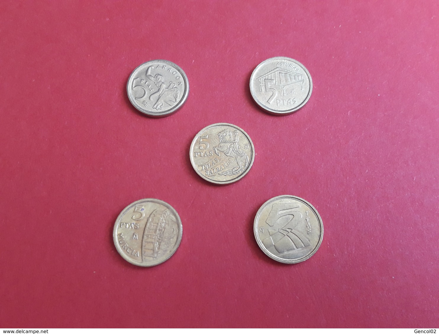 5 Ptas 1994, 1995, 1997, 1998, 1999 -  Monedas De Necesidad