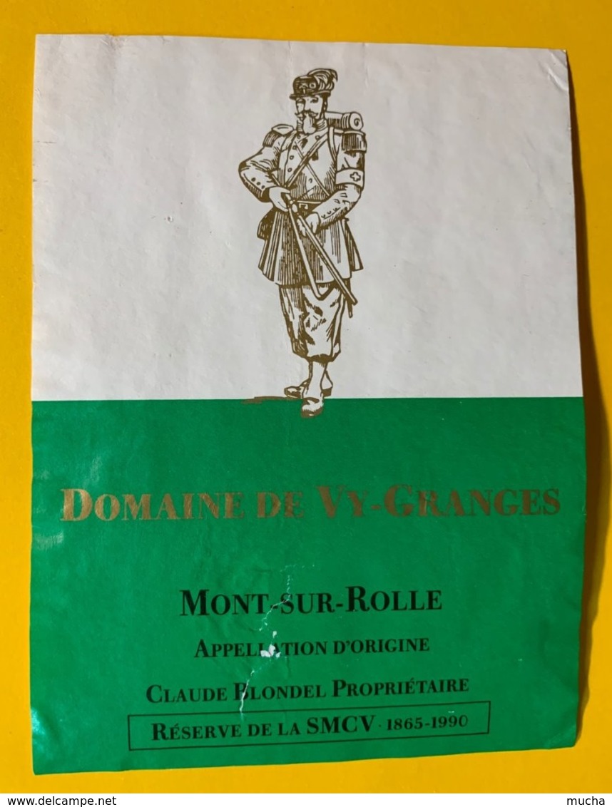 13812 - 125e Anniversaire Société Militaire Des Carabiniers Vaudois 1990 Domaine De Vy-Granges Mont Sur Rolle - Militär