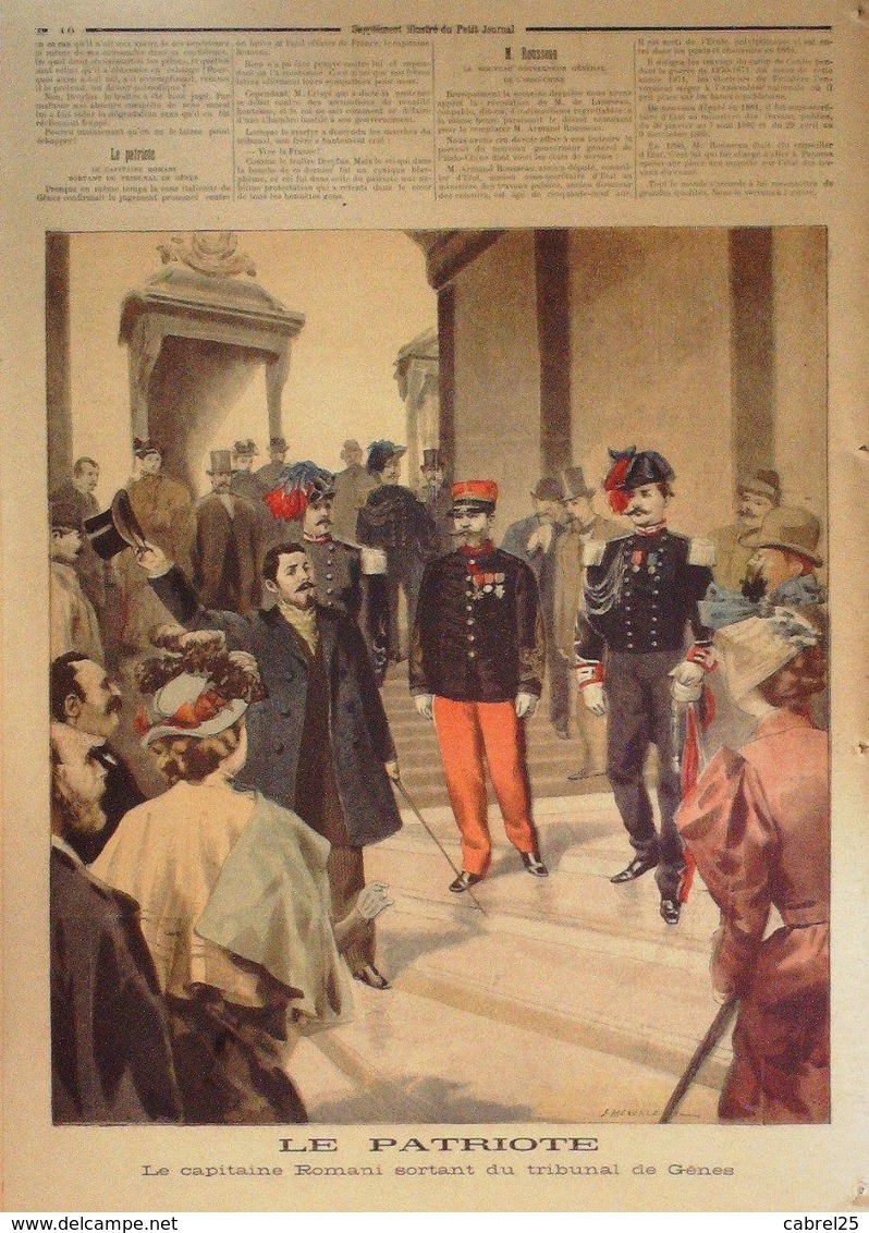 Le Petit Journal-1895-217-DEGRADATION ALFRED DREYFUS-CAPITAINE ROMANI, GENES - Le Petit Journal