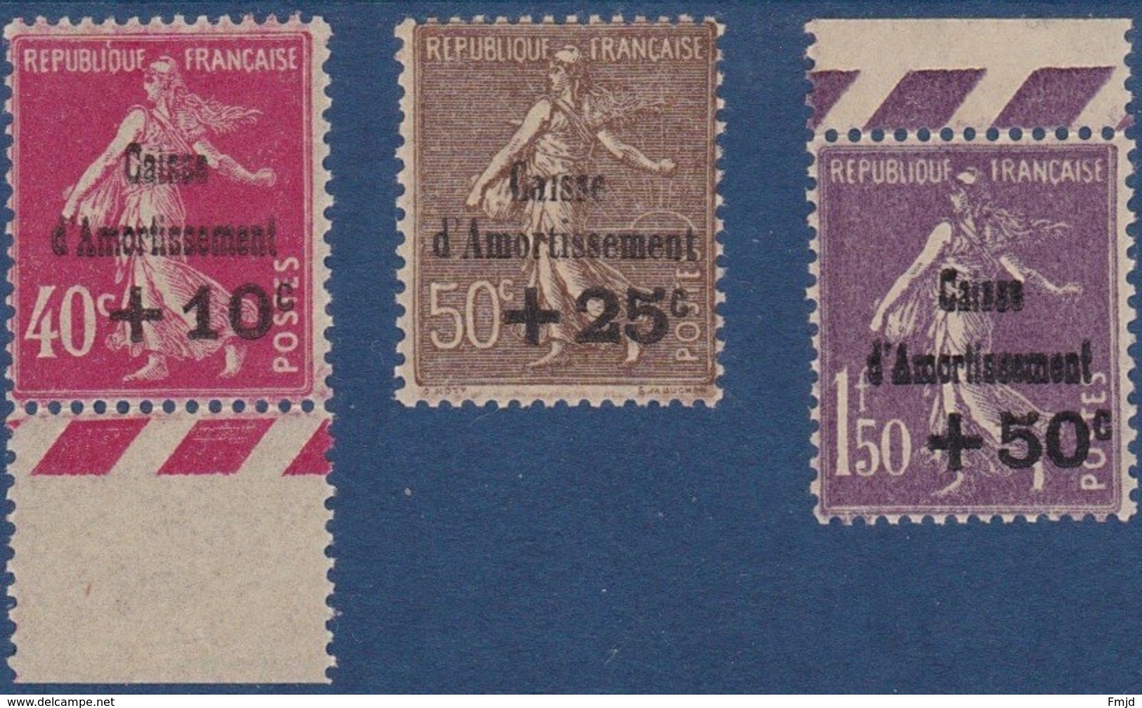 N°266 à 268__ CAISSE D'AMORTISSEMENT TIMBRES NEUFS ** 1930 - Nuevos