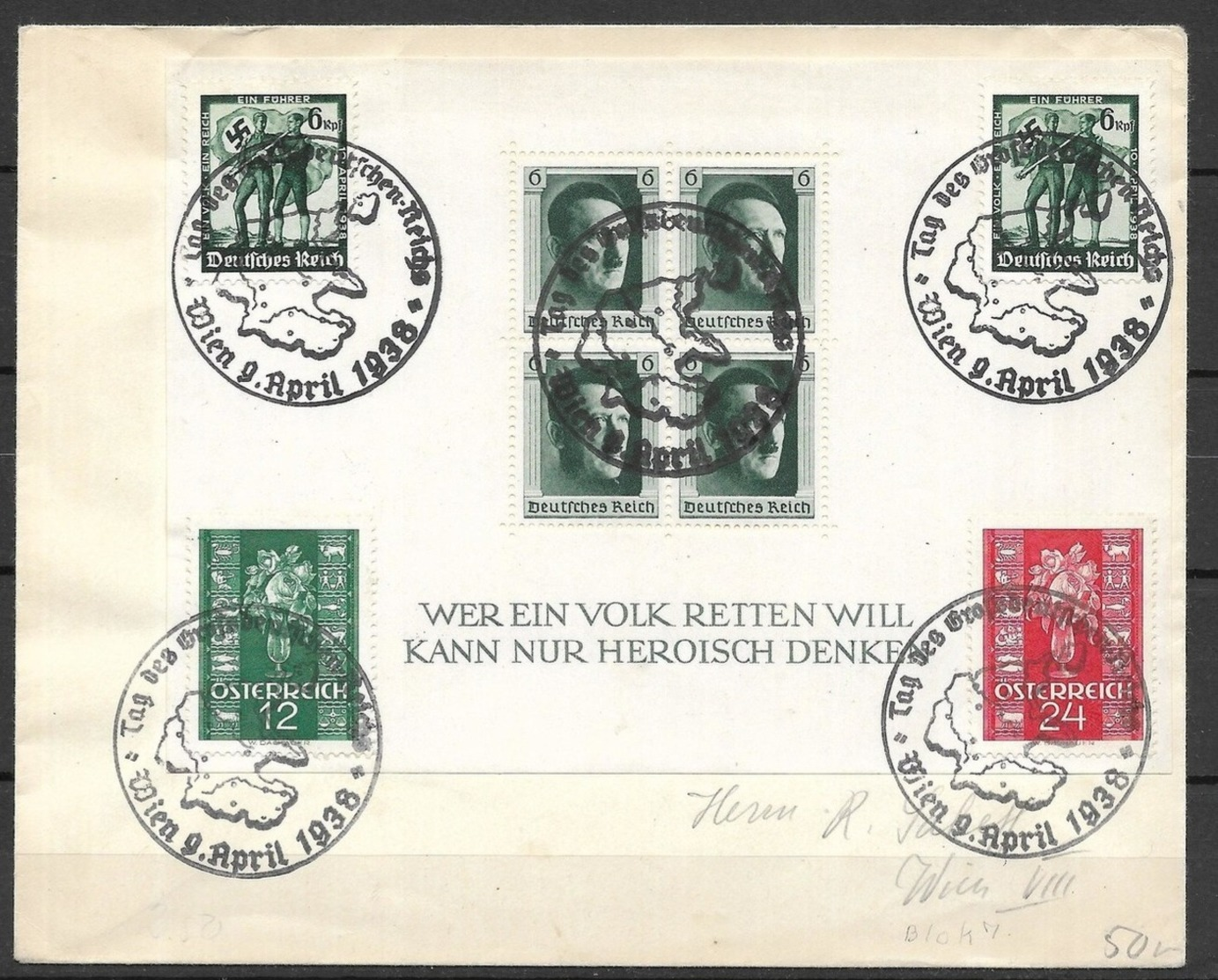 Deutsches Reich  1938 - Covers & Documents