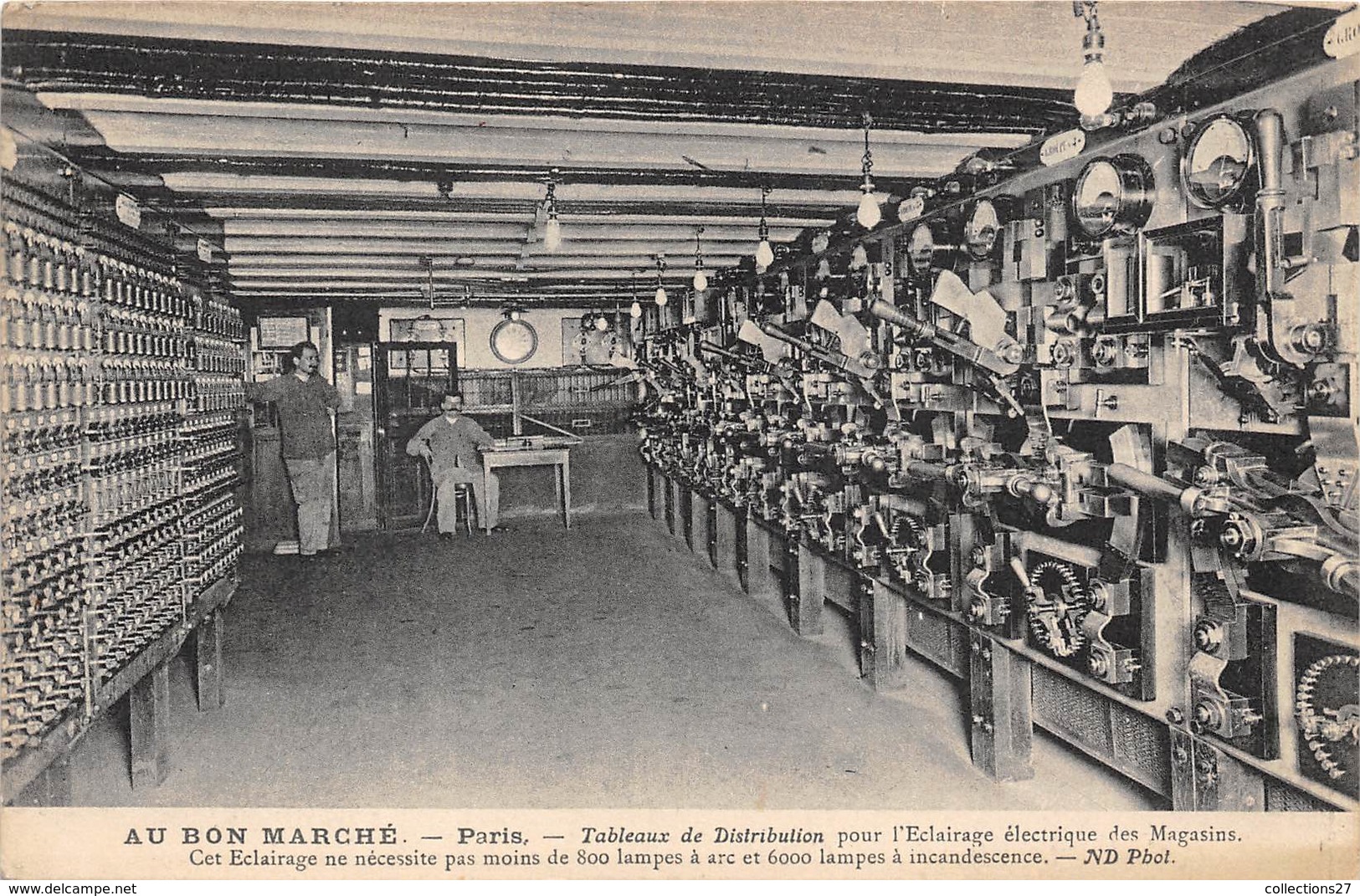 PARIS-75007-BON MARCHE, TABLEAU DE DISTRIBUTION POUR L'ECLAIRAGE ELECTRIQUE DES MAGASINS - Arrondissement: 07