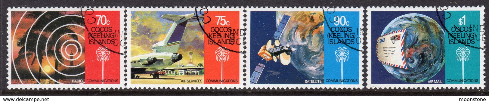 Cocos (Keeling) Islands 1987 Communications Set Of 4, Used, SG 165/8 (AU) - Cocos (Keeling) Islands