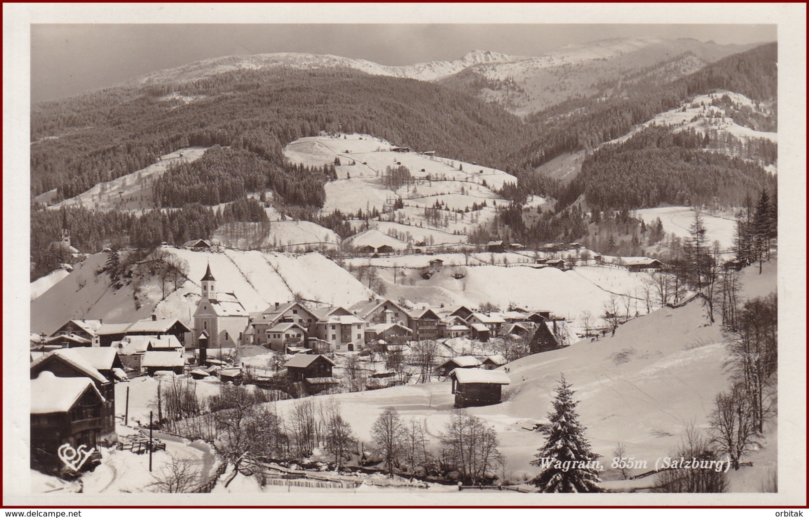 Wagrain * Gesamtansicht, Winter, Tirol, Alpen * Österreich * AK846 - Wagrain