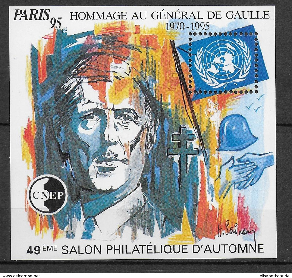 CNEP - 1995 - BLOC SALON GENERAL DE GAULLE De PARIS- YVERT N°21 ** MNH - CNEP