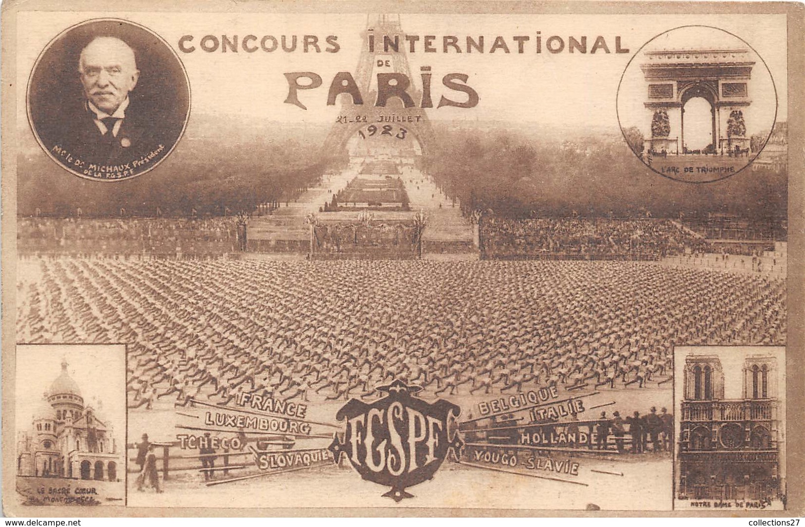 PARIS-75007-CONCOURS INTERNATIONAL DE PARIS JUILLET 1923 AU CHAMP DE MARS - Arrondissement: 07