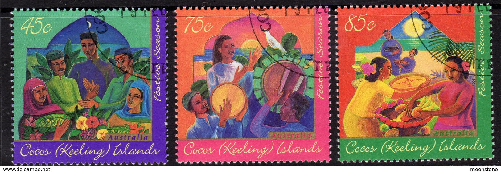 Cocos (Keeling) Islands 1996 Hari Raya Festival Set Of 3, Used, SG 344/6 (AU) - Cocos (Keeling) Islands