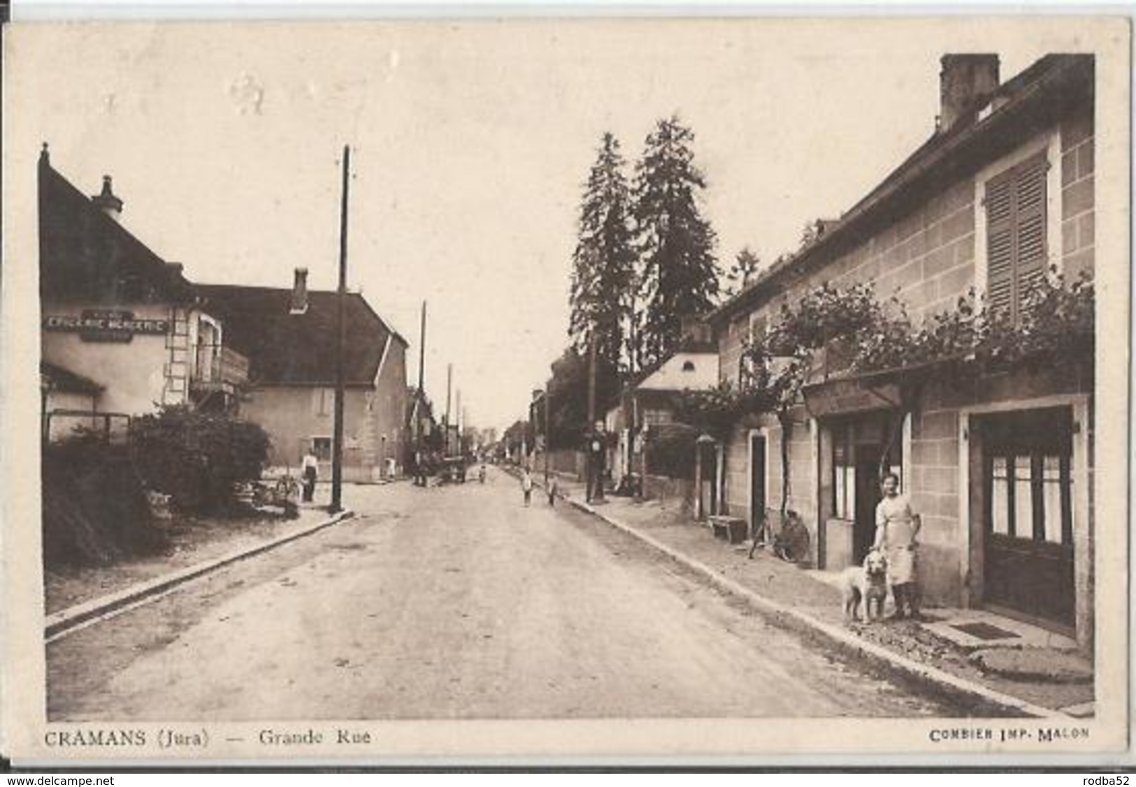 CPA - 39 - Jura - Cramans  - Grande Rue - Commerce L - Animée - Villers Farlay