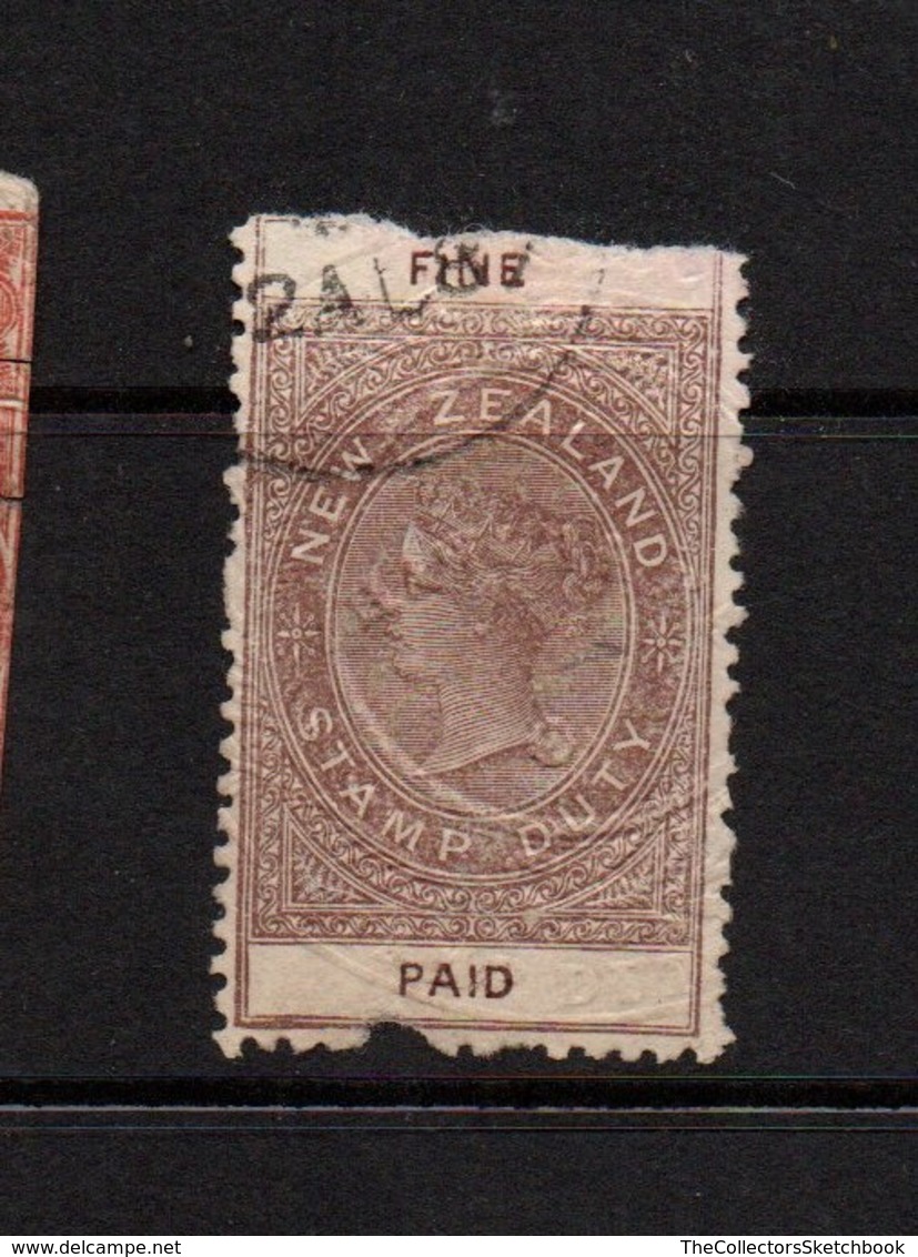 New Zealand 1880 Fine Paid ; Spacefiller.   No Stop After Paid - Postal Fiscal Stamps