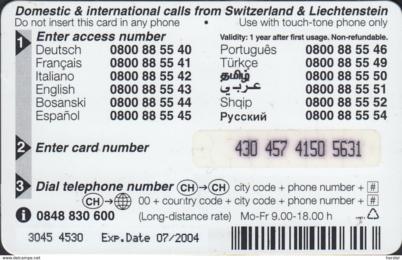 Liechtenstein - Lie 22B - Monkey - Prepaid - 20 CHF - Liechtenstein