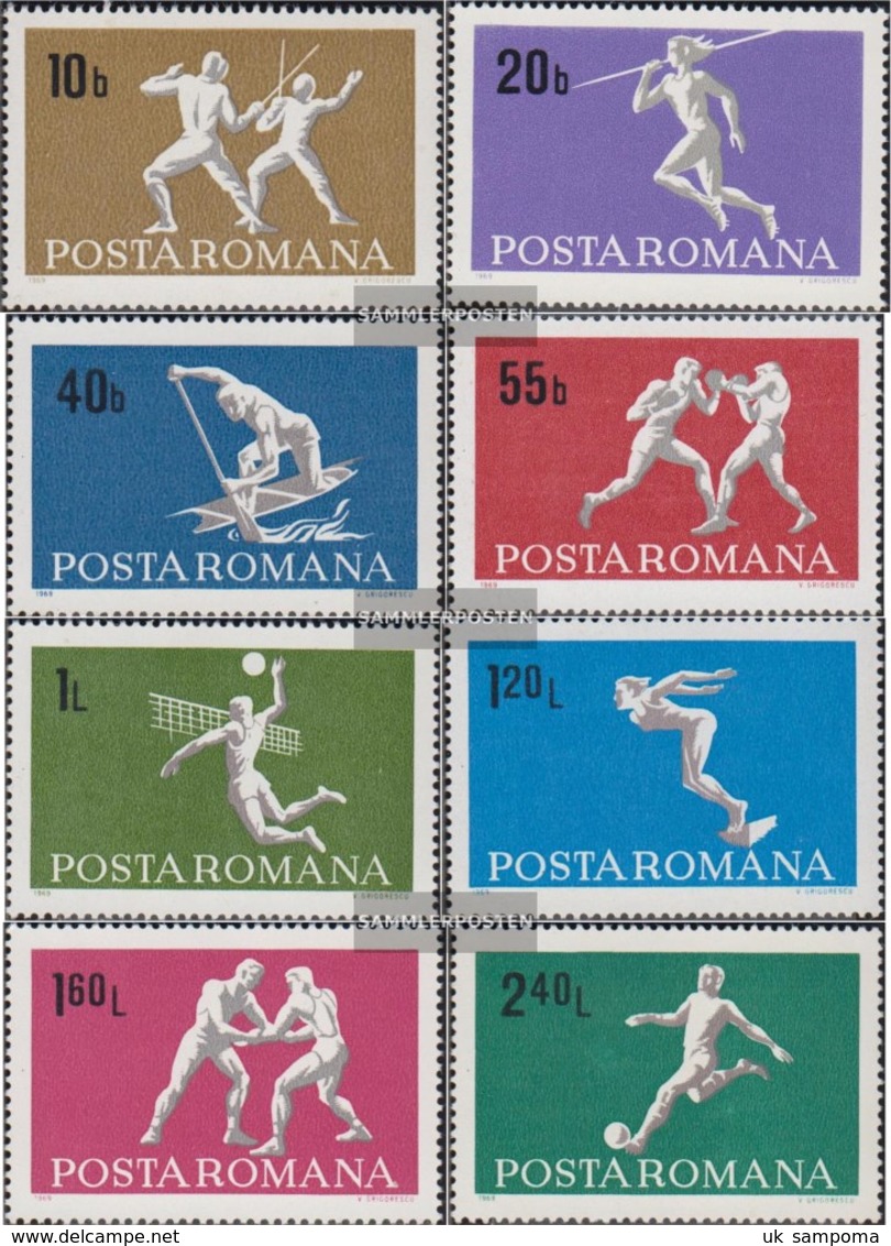 Romania 2747-2754 (complete Issue) Fine Used / Cancelled 1969 Sports - Used Stamps