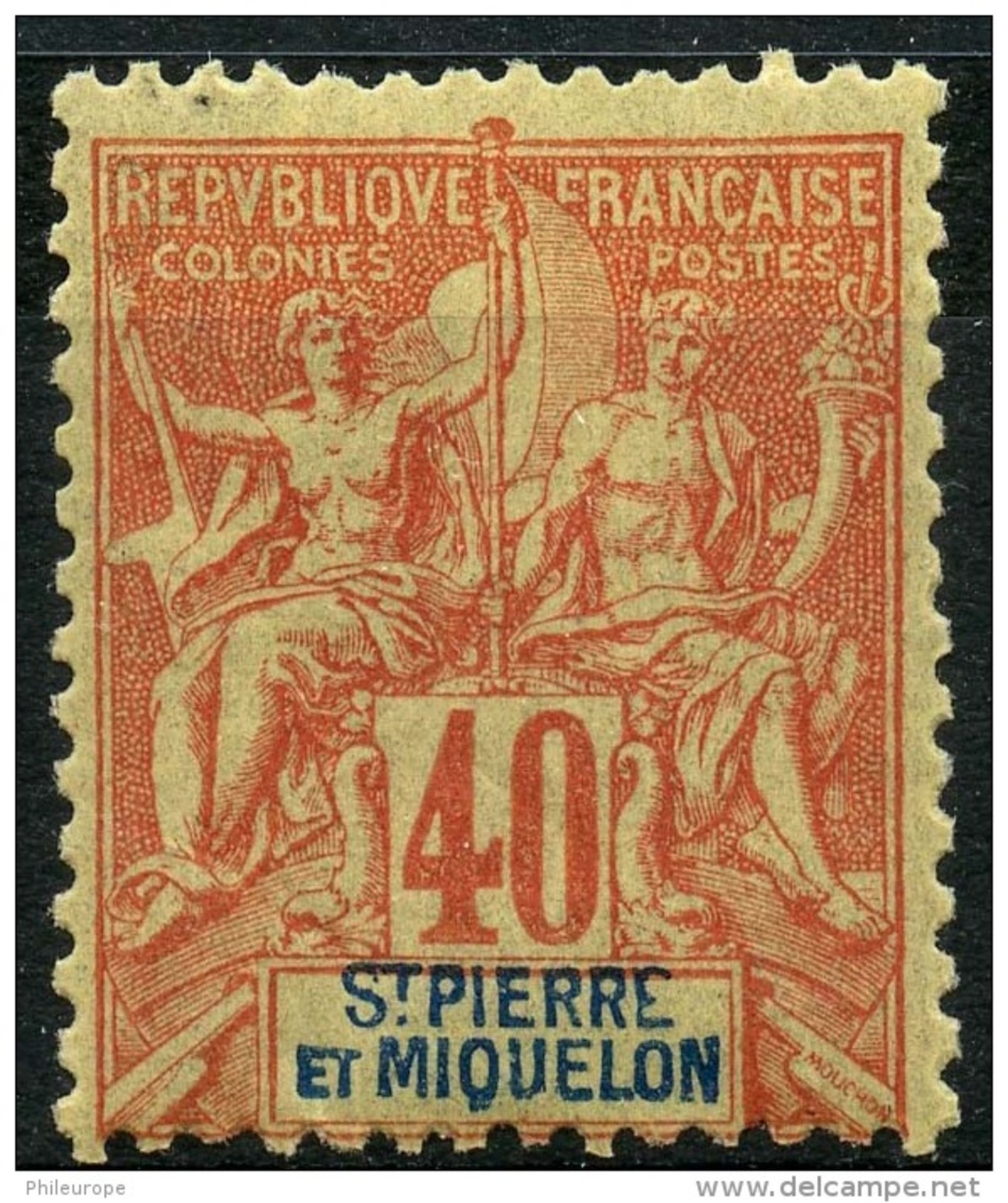 Saint Pierre Et Miquelon (1892) N 68 * (charniere) - Neufs