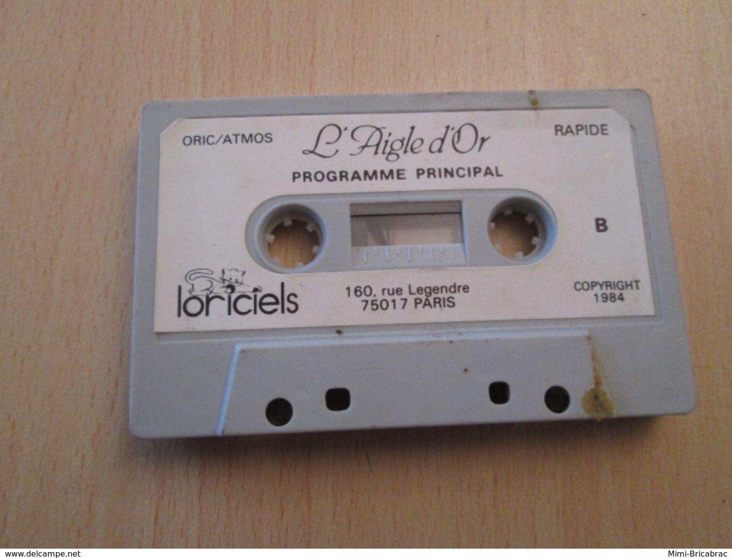 BACPLASTCAV Cassette Pour Jeu L'AIGLE D'OR 1984 LORICIELS ORIC ATMOS Tel Que Sur Photos - Andere & Zonder Classificatie