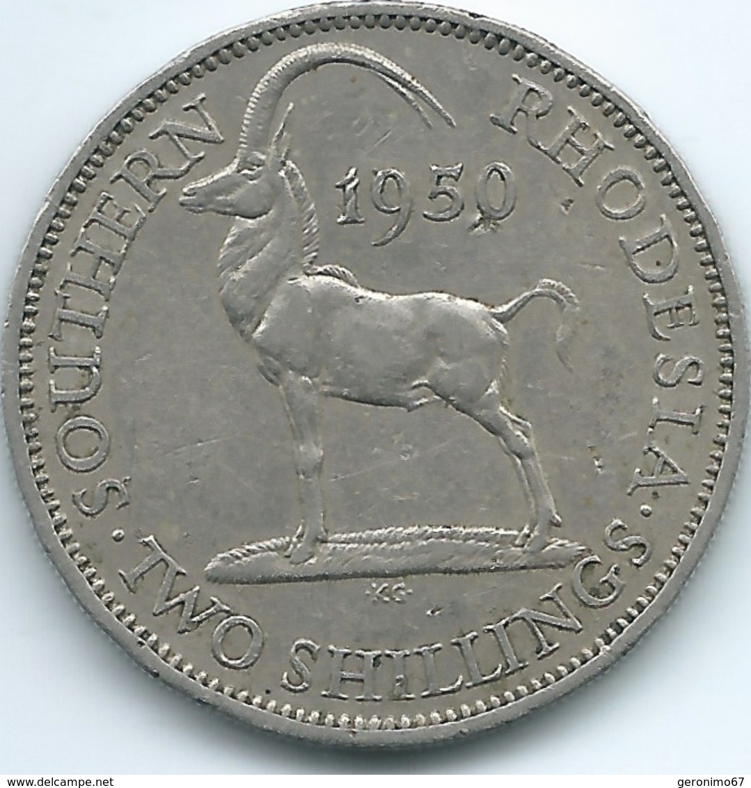 Southern Rhodesia - George VI - 1950 - Two Shillings / Florin - KM23 - Rhodesien