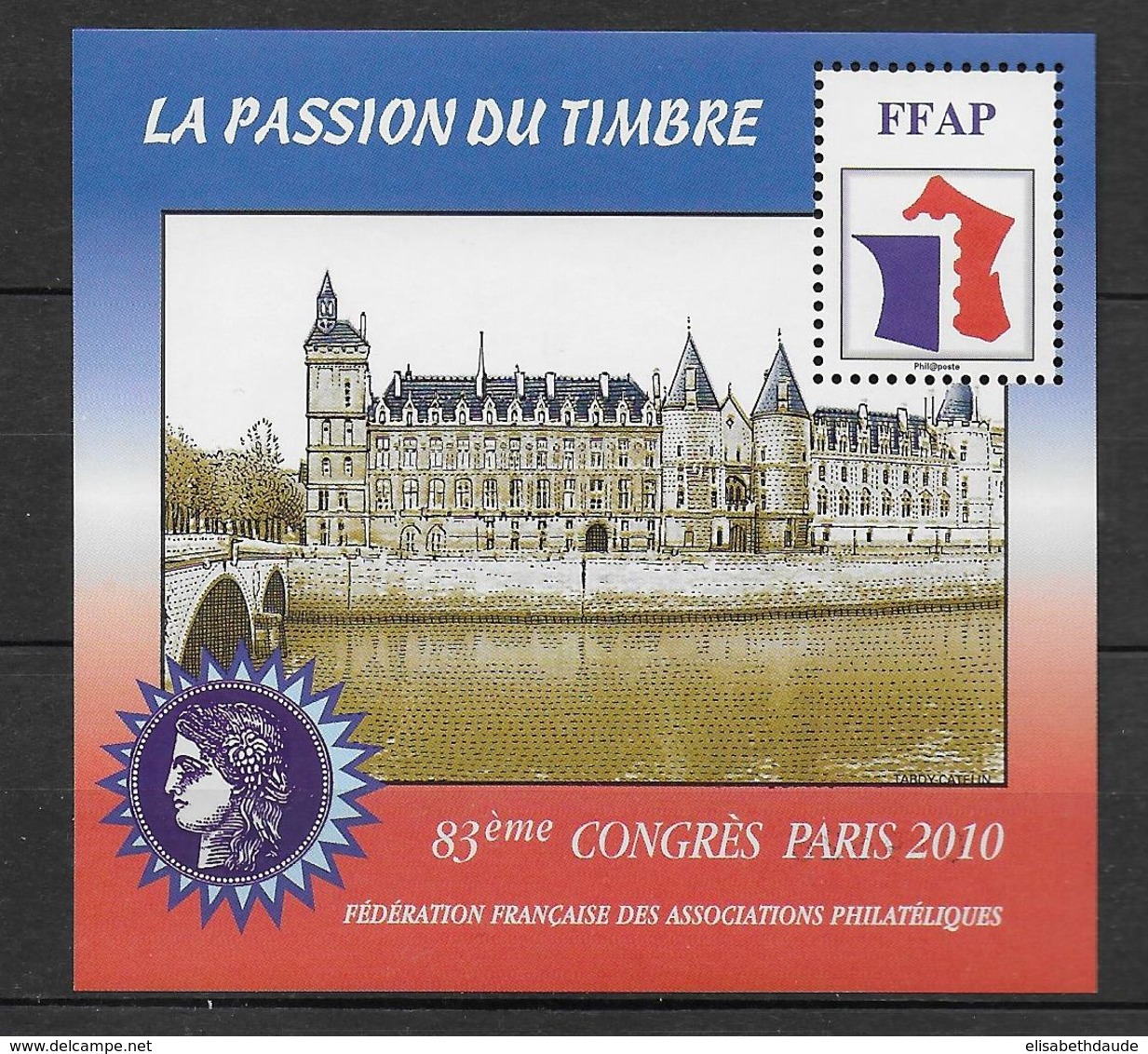 FFAP - 2010 - BLOC Du 83° CONGRES - PARIS - YVERT N°4 ** MNH - FFAP