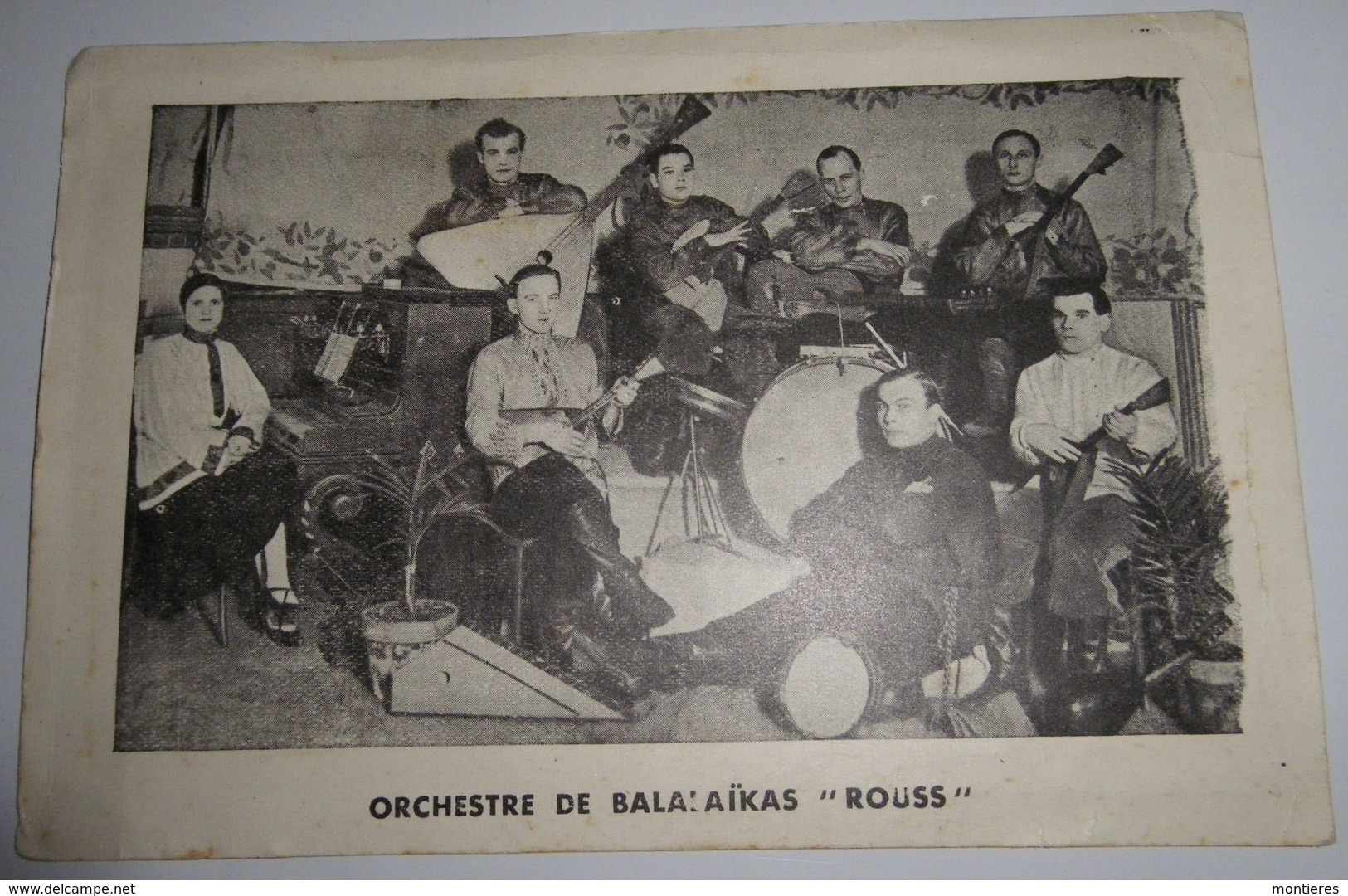 Prospectus Format Carte Postale ORCHESTRE DE BALALAÏKAS " ROUSS " - Folklore Russe - Posters