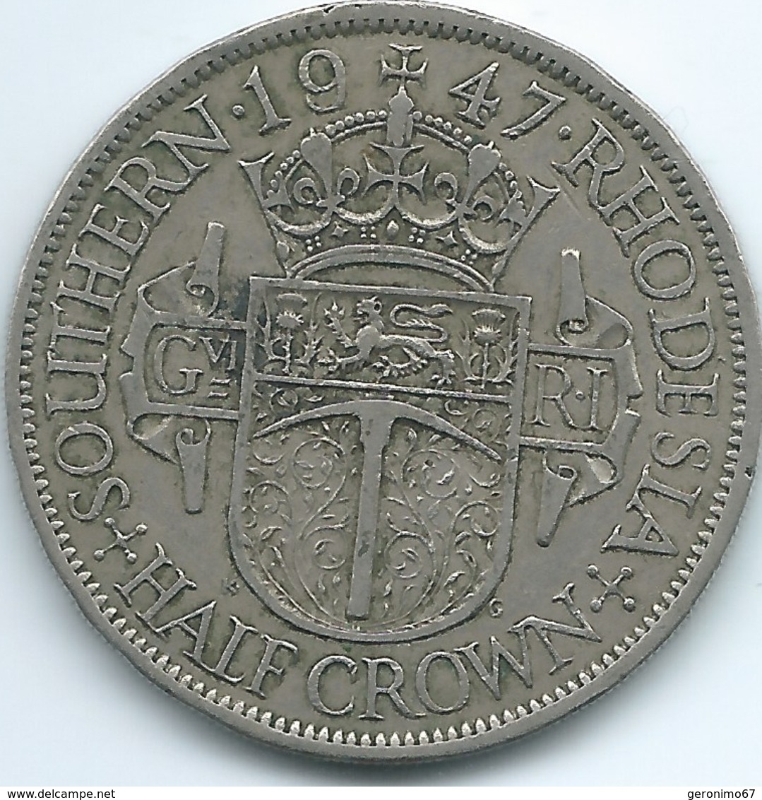 Southern Rhodesia - George VI - 1947 - ½ Crown - KM15b - Rhodesia