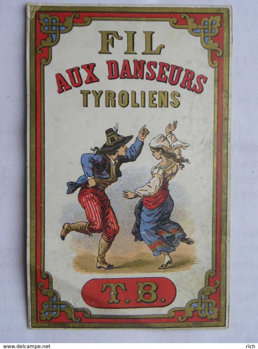 Etiquette Fil Aux Danseurs Tyroliens - TB - Sonstige & Ohne Zuordnung