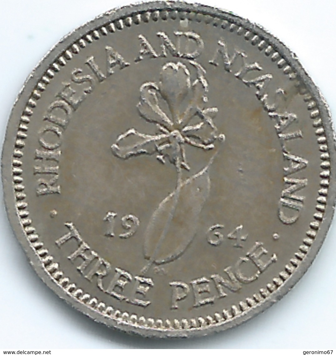 Rhodesia & Nyasaland - 1964 - Elizabeth II - 3 Pence - KM3 - Rhodesien