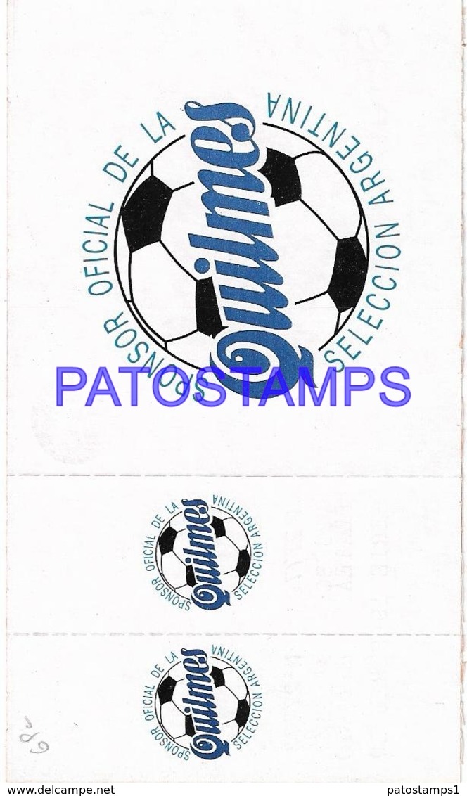 133169 ARGENTINA SPORTS FUTBOL SOCCER TORNEO PREOLIMPICO ATLANTA 96 SERIE 19 P. CUBIERTA ALTA ENTRADA TICKET NO POSTCARD - Fencing