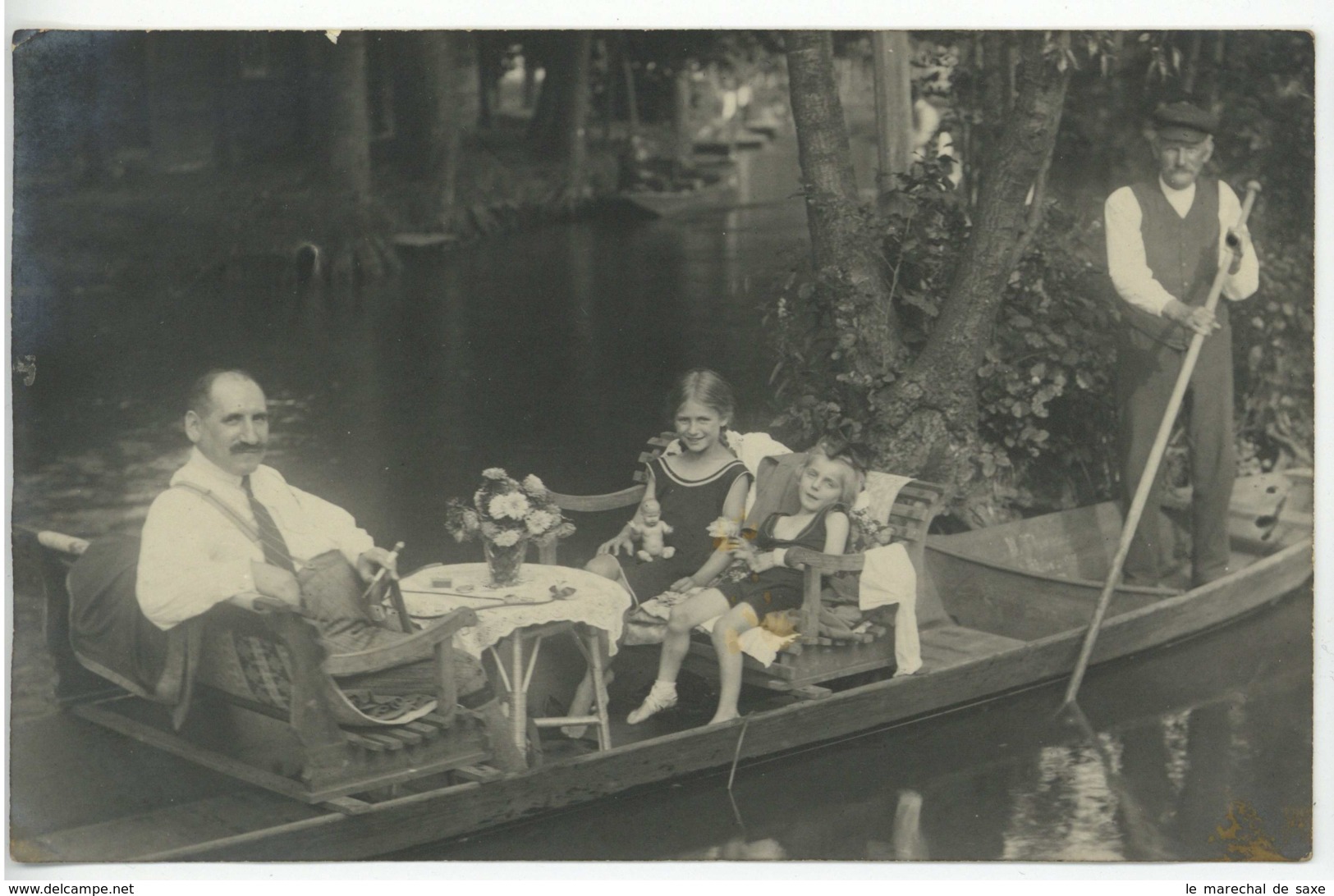 Foto Ansichtskarte Lübbenau Spreewald 1924 Hülsbruch Schlee - Luebbenau