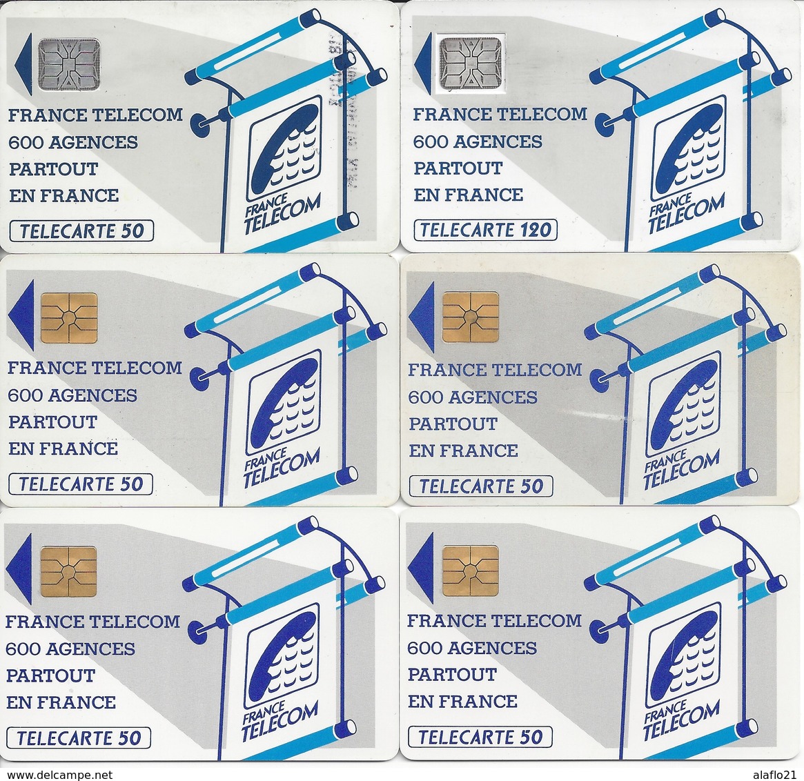 LOT  6 TELECARTES 600 AGENCES - UTILISEES - 600 Agences