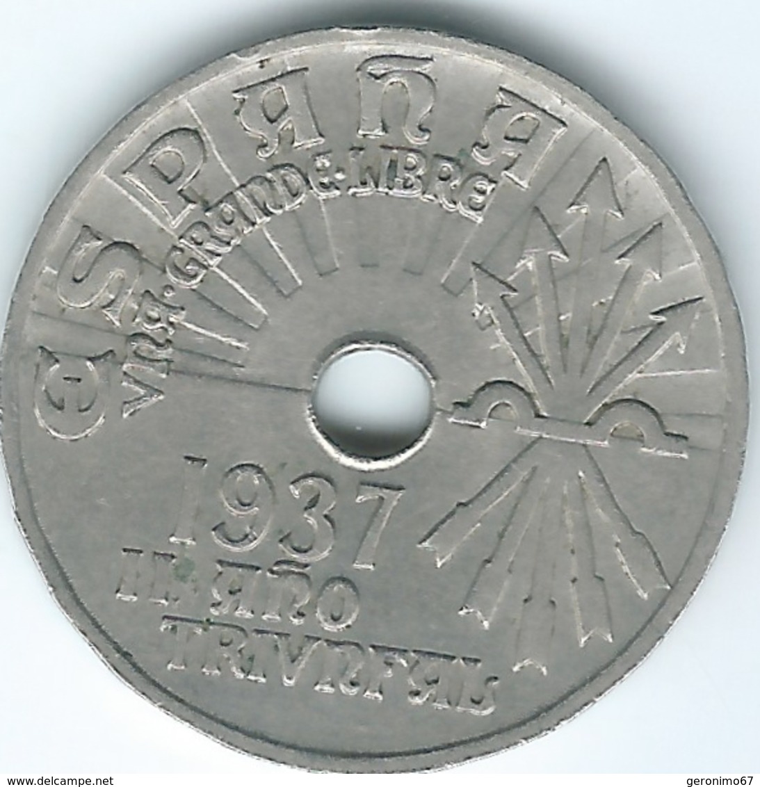 Spain - Republic - 25 Centimos - 1937 - KM753 - 25 Céntimos