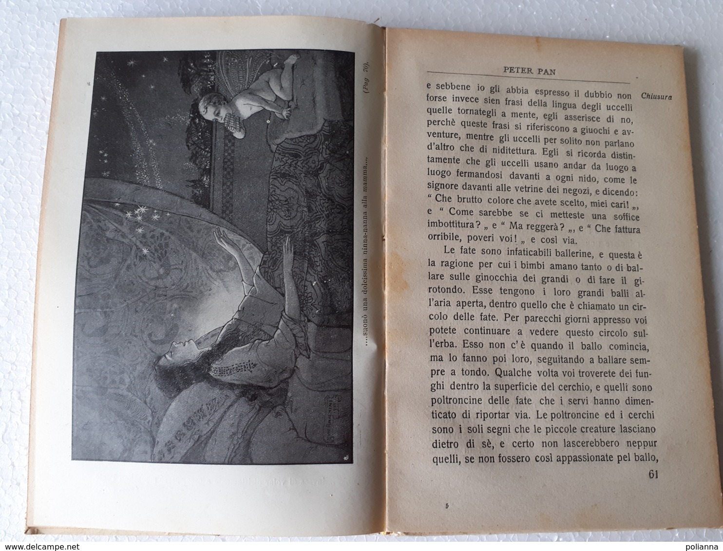 M#0W68 "Capolavori Stranieri Per La Gioventù" : J.M.Barrie PETER PAN Casa Ed. Bemporad Marzocco 1941/Ill. E.Anichini - Anciens