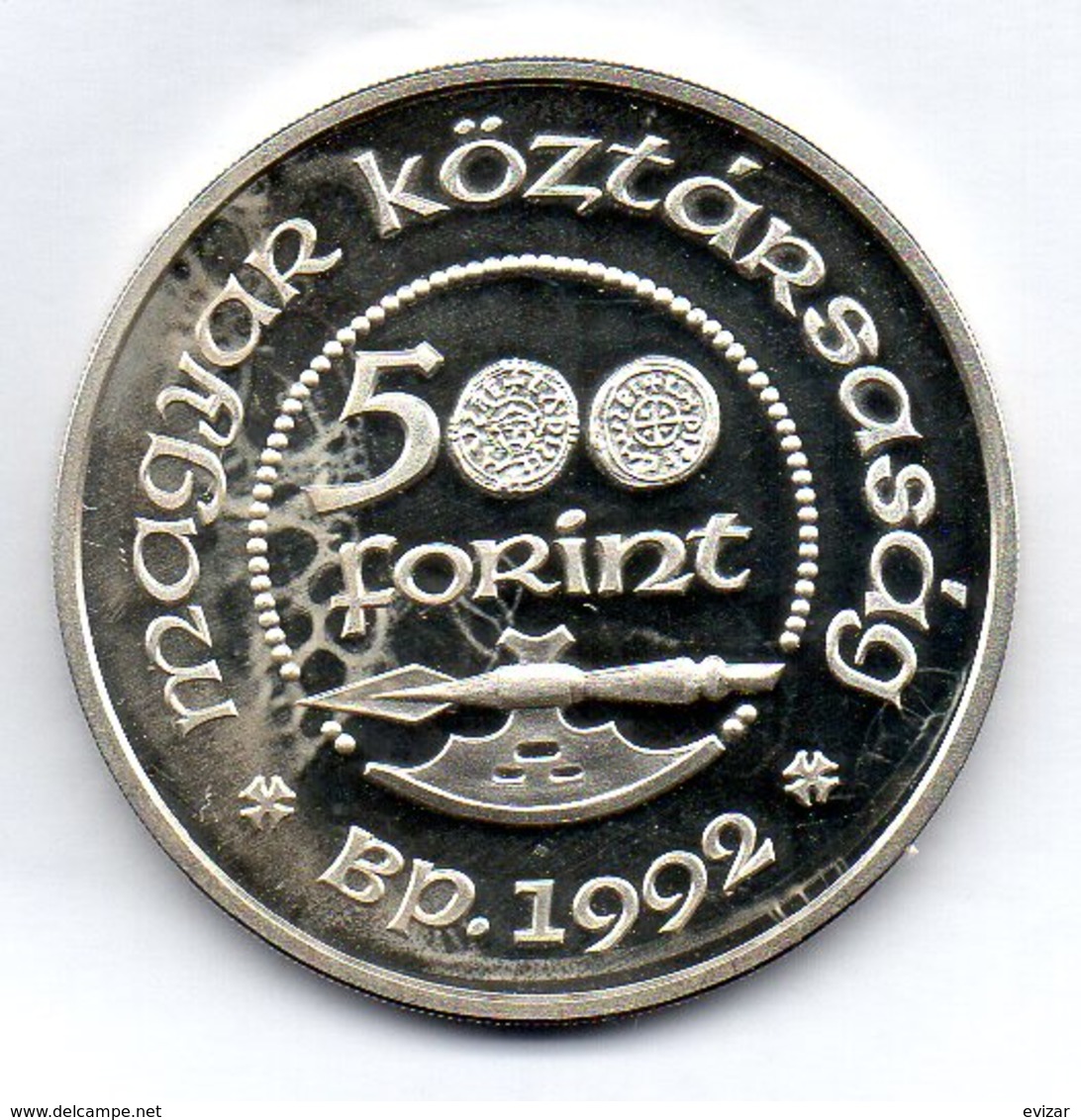 HUNGARY, 500 Forint, Silver, Year 1992, KM #687, PROOF - Hongrie