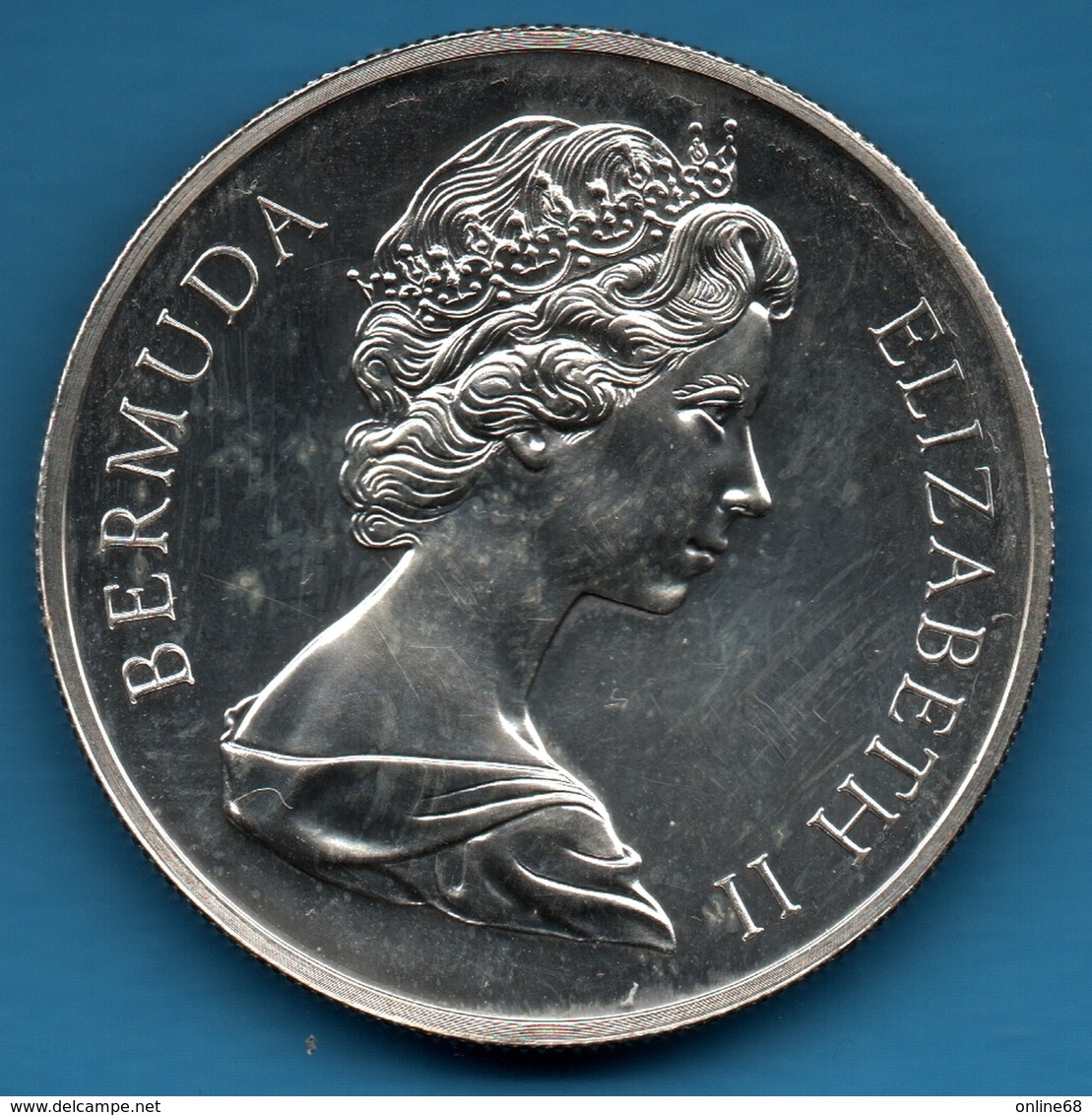 BERMUDA 1 Dollar 1972 Silver Wedding  Argent Silver 0.500  KM# 22 - Bermuda