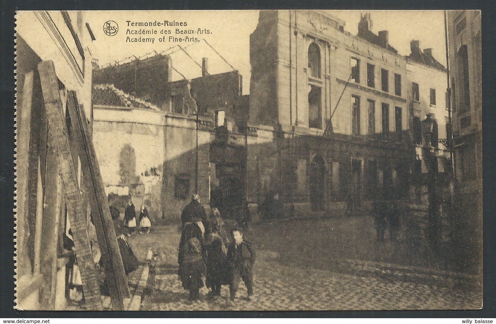 +++ CPA - DENDERMONDE - TERMONDE - Ruines - Guerre - Académie Des Beaux Arts - Nels // - Dendermonde