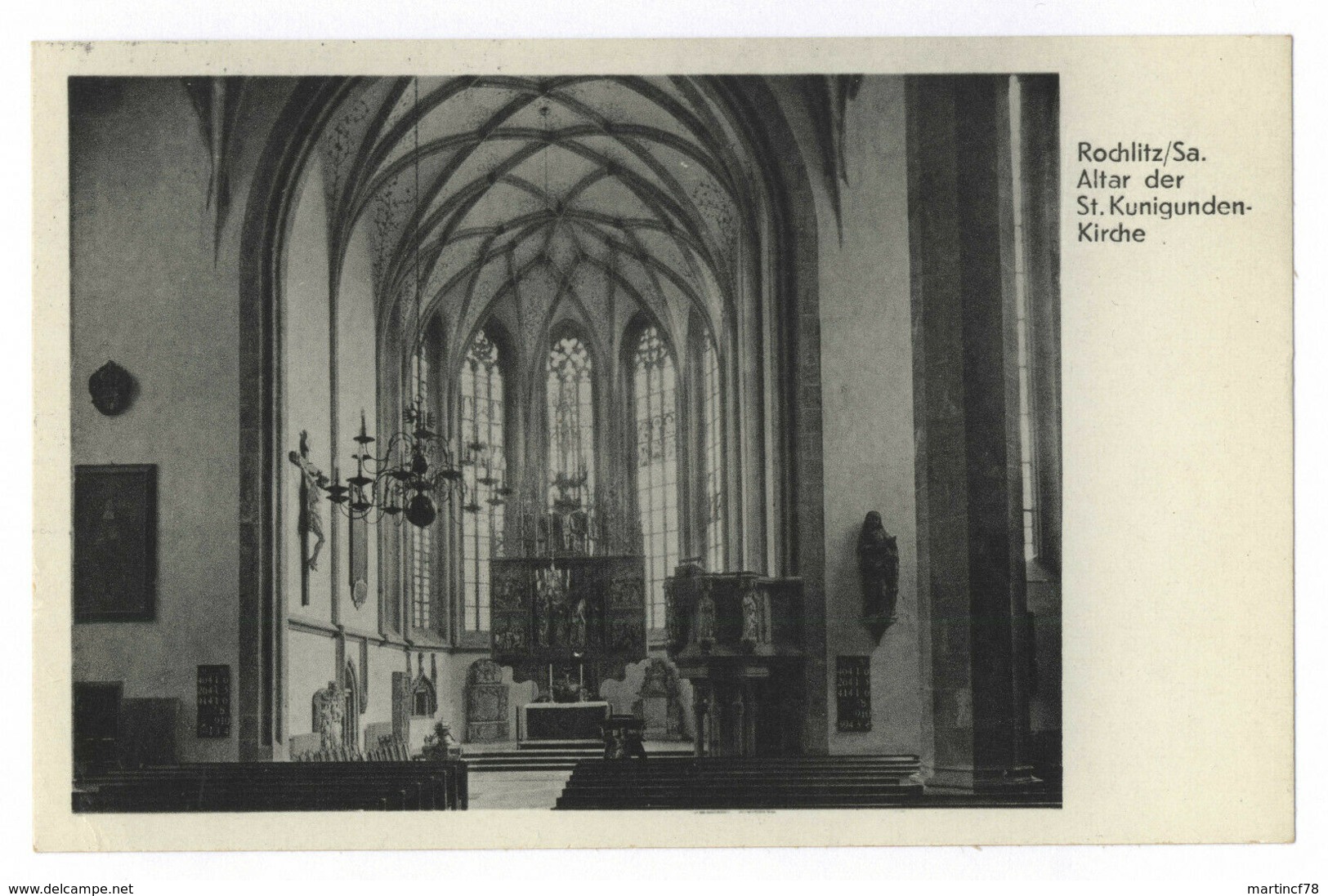 Rochlitz Sa. Altar Der St. Kunigunden-Kirche Gel. 1959 Postkarte Ansichtskarte - Rochlitz