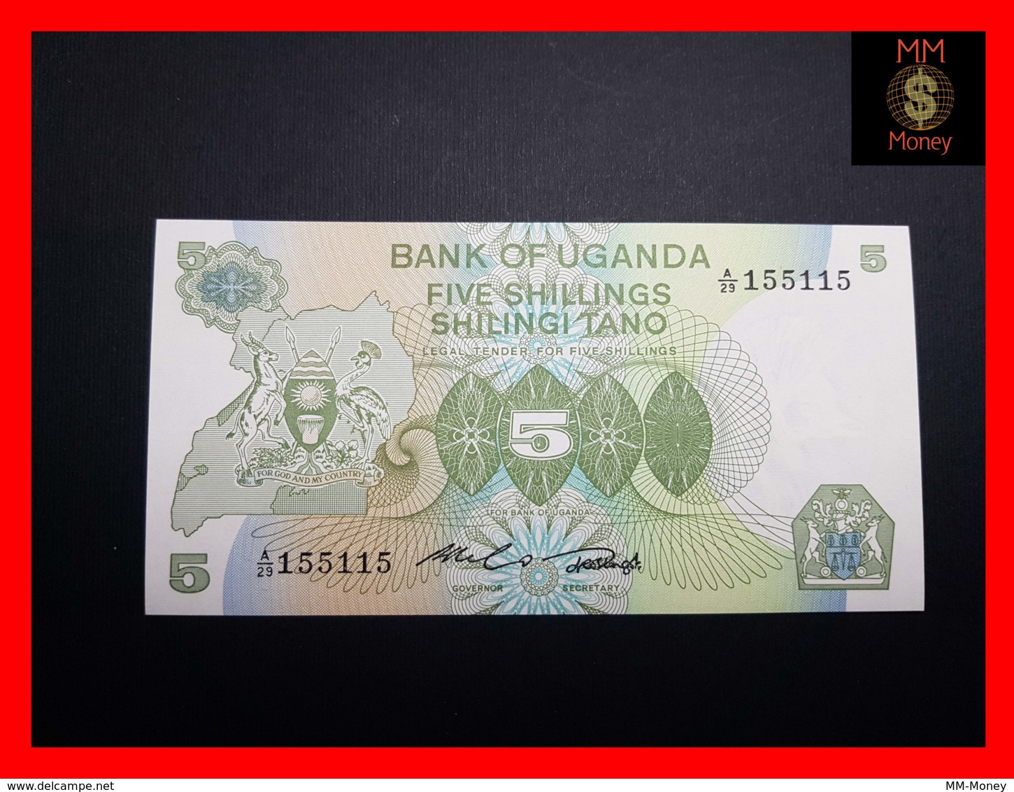 UGANDA 5 Shillings 1982 P. 15   UNC - Ouganda