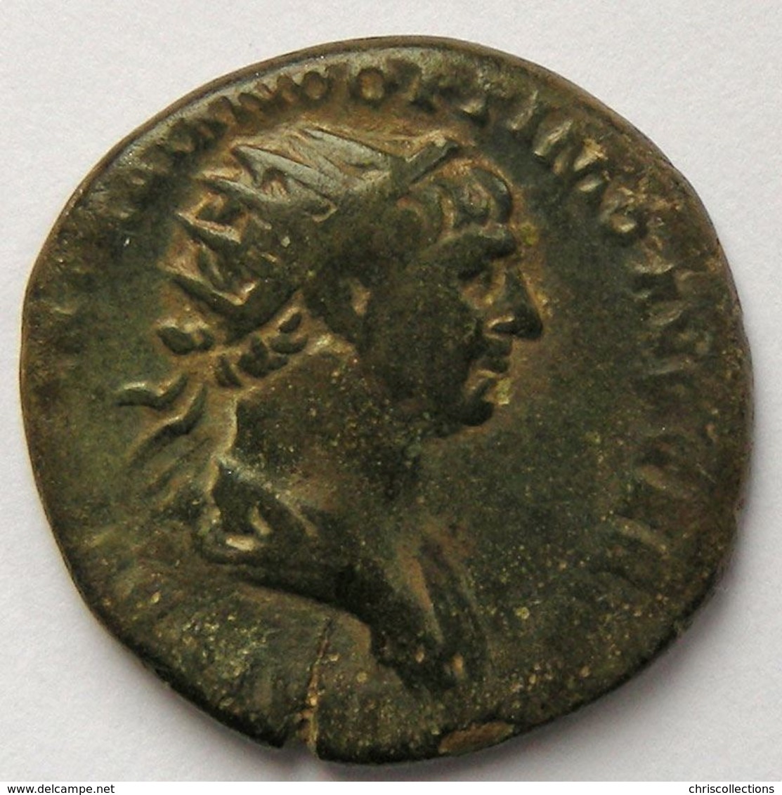 Trajan, Traianus, Dupondius, R/ DAC PARTHICO P M TR POT XX COS VI PP SC, TB/TB - Les Antonins (96 à 192)