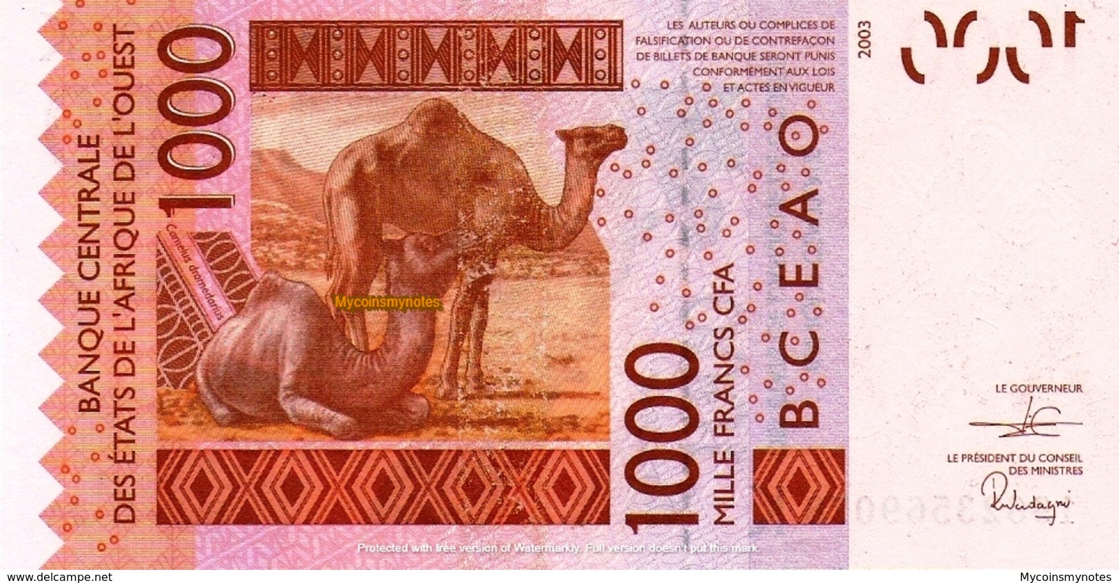 WEST AFRICAN STATES, Senegal, 1000, 2019, Code K, P-NEW "Not Listed In Catalog", UNC - États D'Afrique De L'Ouest